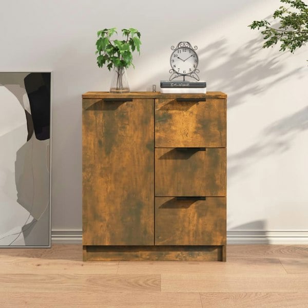 Berkfield Sideboard Smoked Oak Engineered Wood