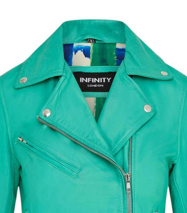 Infinity Leather Women's Classic Brando Biker Leather Jacket - Broome