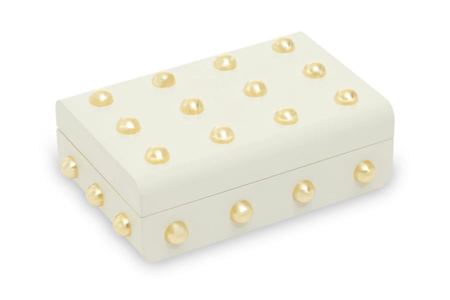 Frida Small Cream and Gold Trinket Box