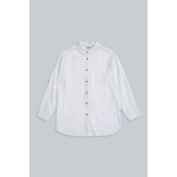 Animal Womens/Ladies Seya Organic Beach Shirt - White - 