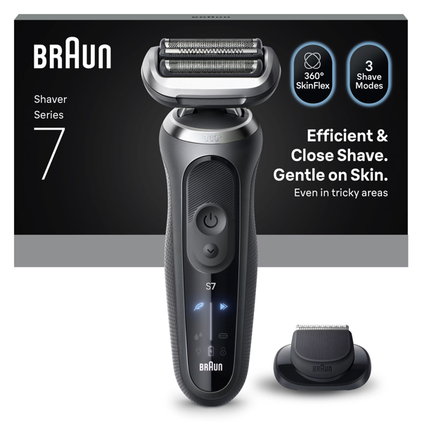 Braun Series 7 72-G1200S Electric Shaver +1 Attachment - Grey