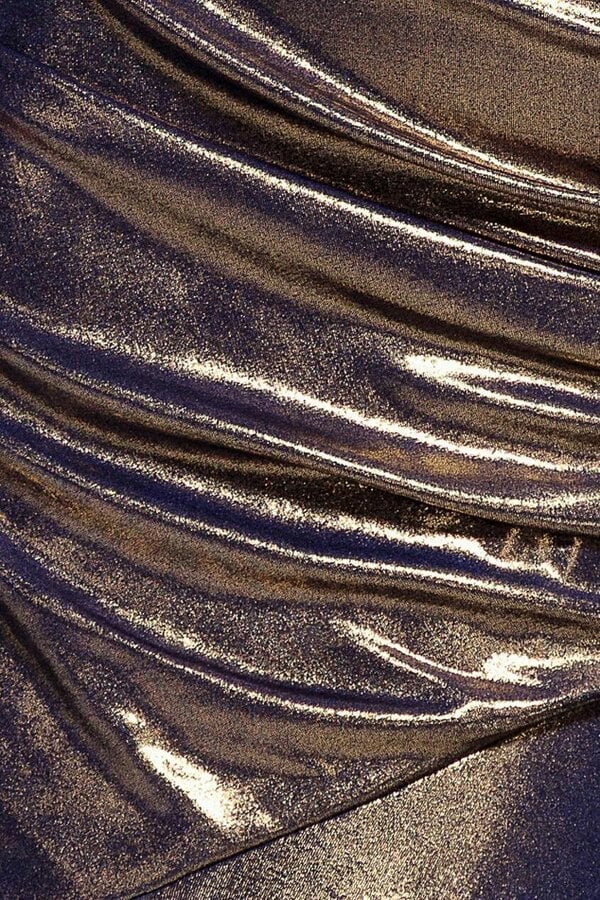 Goddiva Side Gathered Slant Tiered Front Wrap Mermaid Maxi Dress - Dark Gold by Goddiva