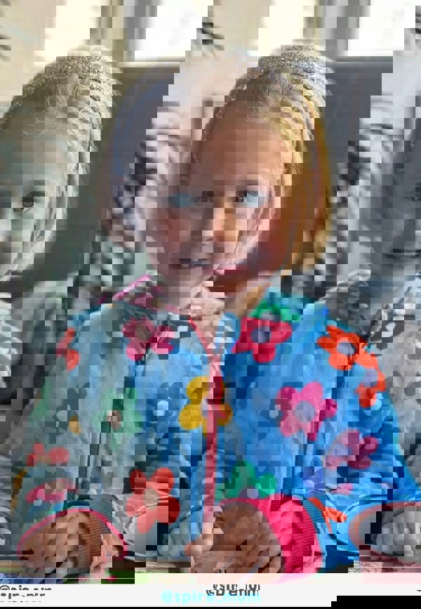 Organic Rainbow Bloom Print Hoodie - Toby Tiger