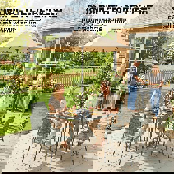 Patio Rattan Dining Set