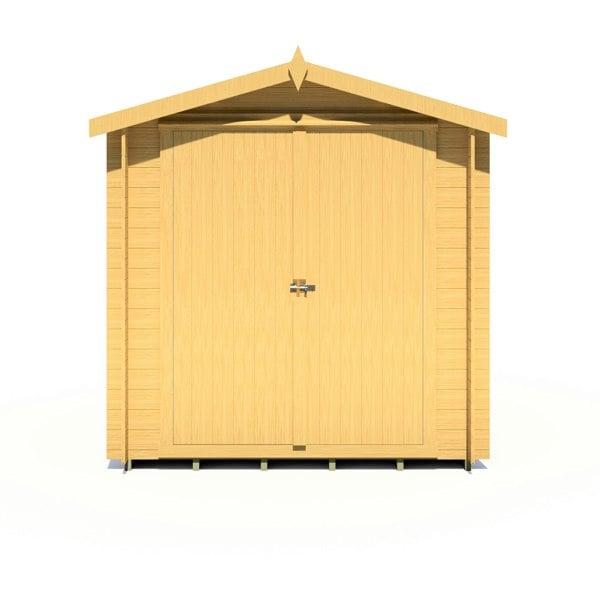 Shire Bradley 7x7 Log Cabin 19mm interlock Cladding - Best Shed