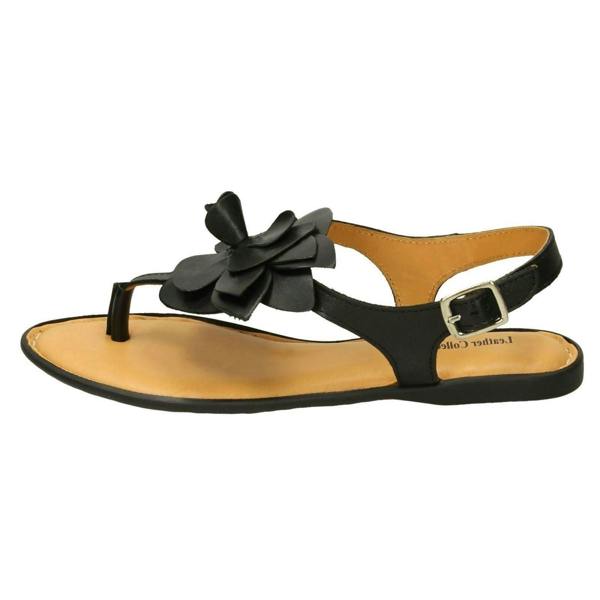 Leather Collection Ladies Leather Collection Toepost Sandals F00207