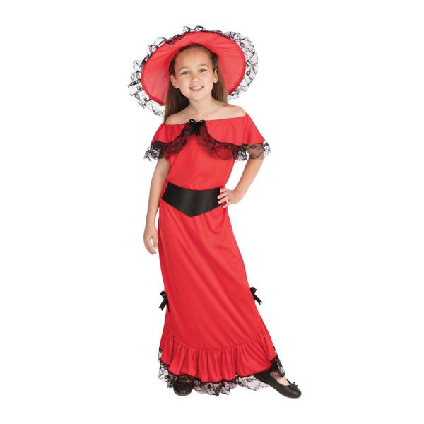 Bristol Novelty Girls Scarlet OHara Costume - Red/Black