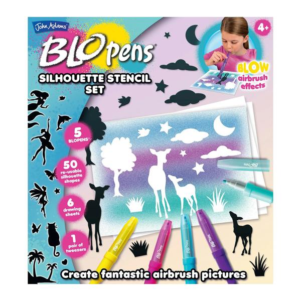 BLOPENS Silhouette Stencil Set – Airbrush Scene Creation Kit