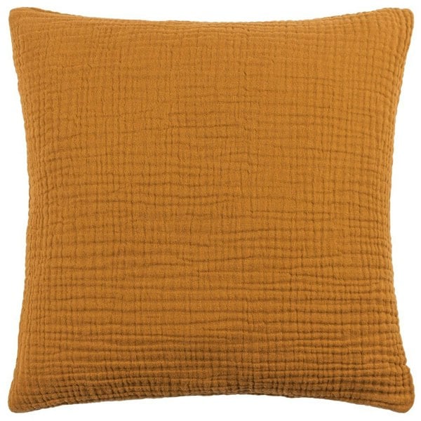 Yard Lark Cotton Crinkled Cushion Cover - Cumin