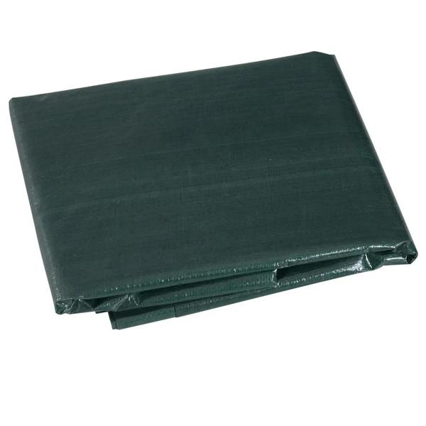 Folded dark green patio swing chair bench cover for compact storage