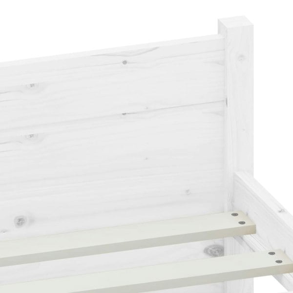 Berkfield Bed Frame White Solid Wood 90x190 cm Single
