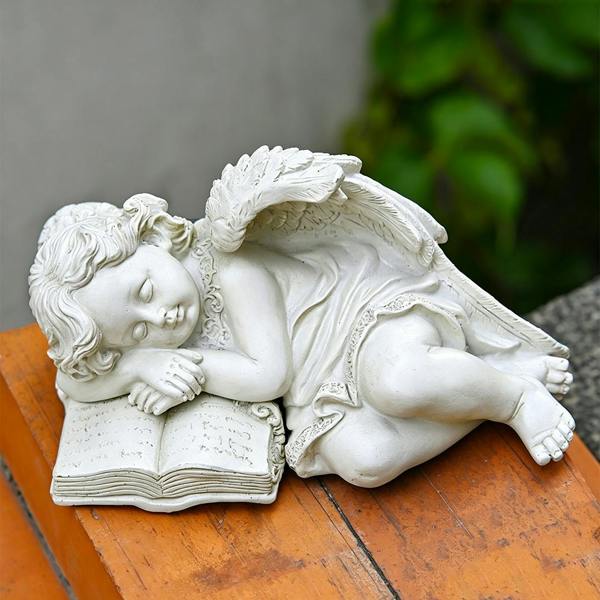 Leaper Solar-Powered Angel Figurine Outdoor Decor Night Light