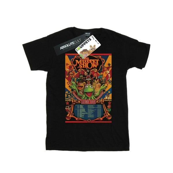 Disney Womens/Ladies The Muppets The Muppet Show Poster Cotton Boyfriend T-Shirt - Black