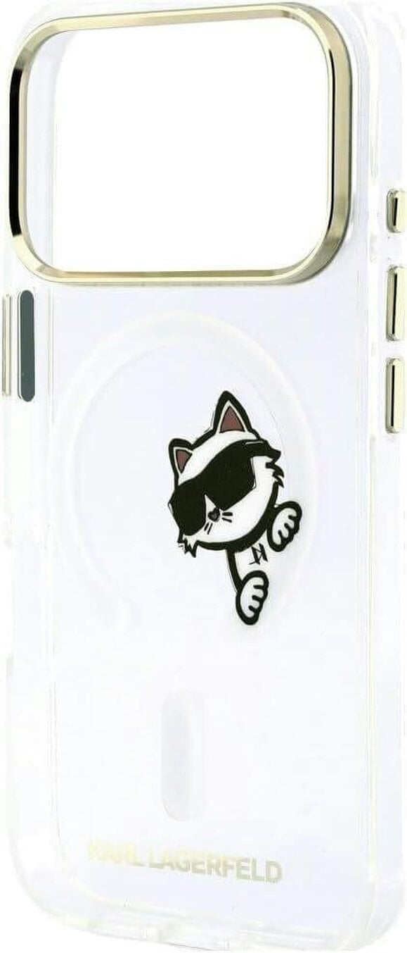 Karl Lagerfeld Peekaboo Logo Case with MagSafe for iPhone 17/18 Pro Max 6.9" Clear - KLHMP18X6HCPSCT