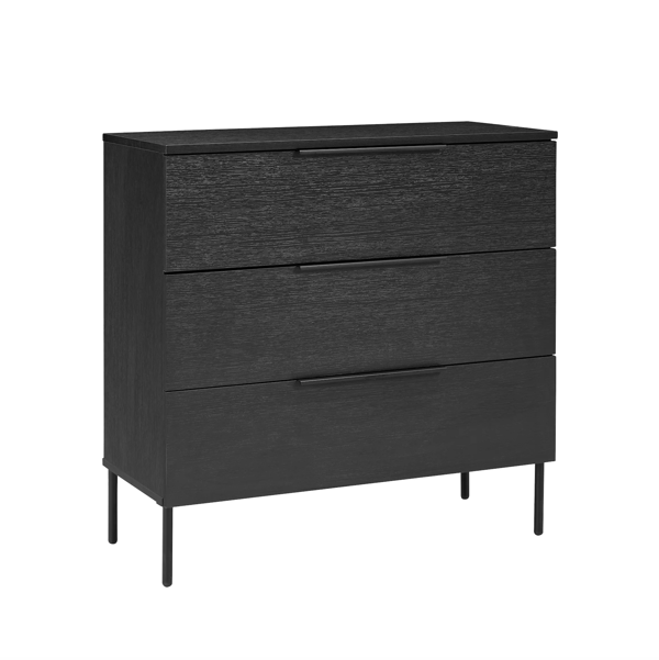 Luna Black Wood Chest of Drawers by Twenty10 Designs
