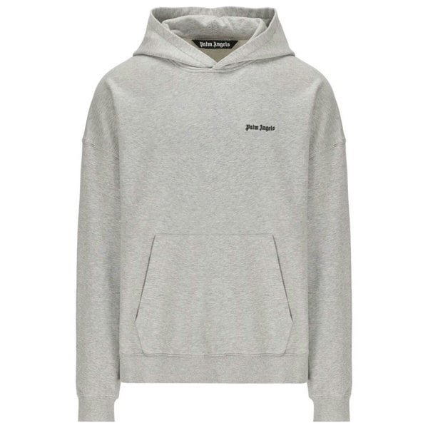 Palm Angels Embroidered Logo Hoodie - Grey