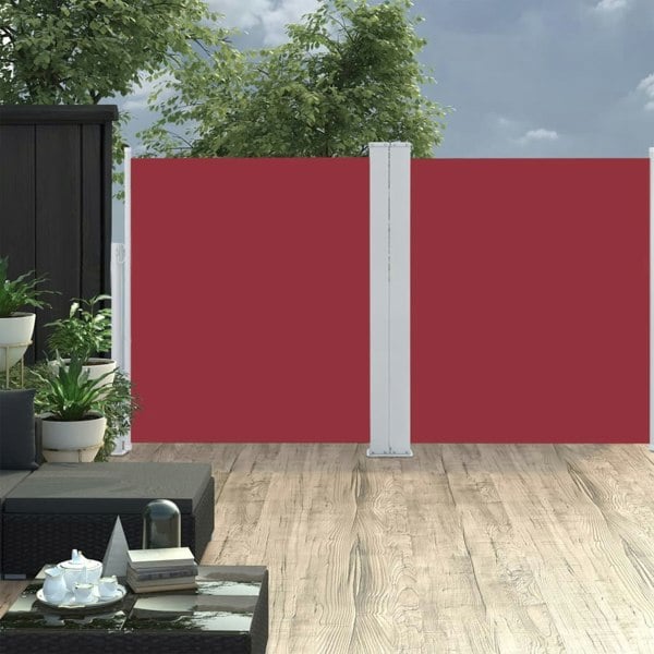 Berkfield Retractable Side Awning 170x600 cm Red