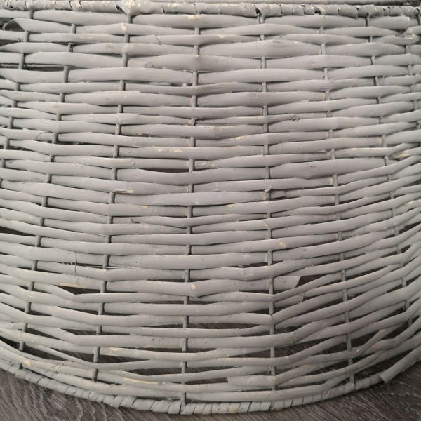 Samuel Alexander 40/58cm Samuel Alexander KD Willow Christmas Tree Skirt Wicker Rattan- Medium Light Grey