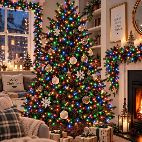 Cluster Green Cable Multicolour LED Christmas Lights, 480 to 1920 LEDs, 8 Effects, Timer, Mains Powered image 9