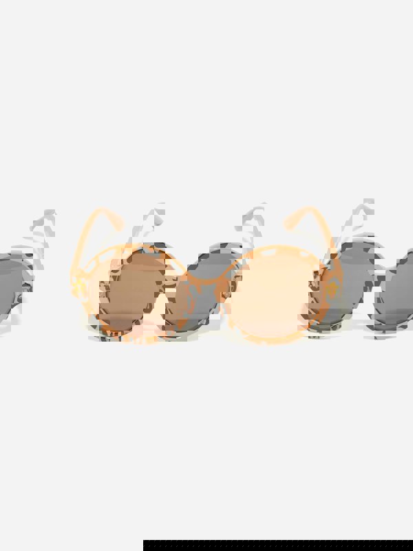 Mini Rodini Girls Round Sunglasses in Beige