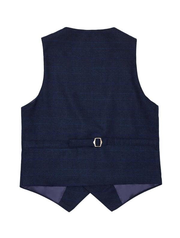 Boys double breasted navy waistcoat