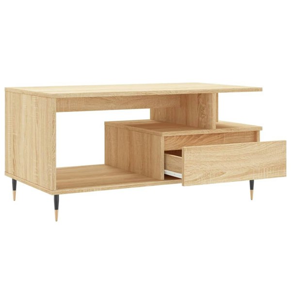 Berkfield Coffee Table Sonoma Oak 90x49x45 cm Engineered Wood
