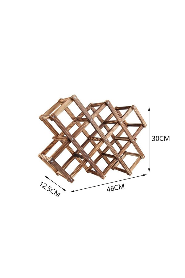 Living and Home Decorative Foldable Solid Wood Stackable Wine Rack
