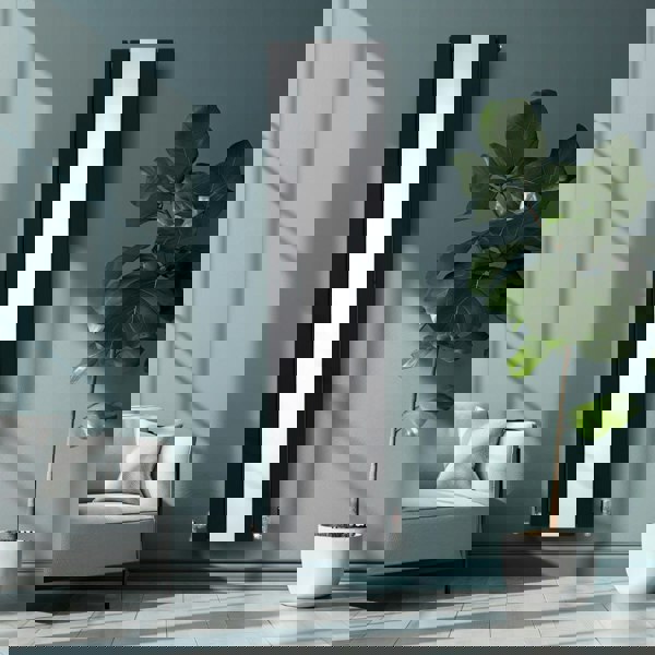 Monstershop Flat Mirror Radiator - 1800mm x 425mm - Black