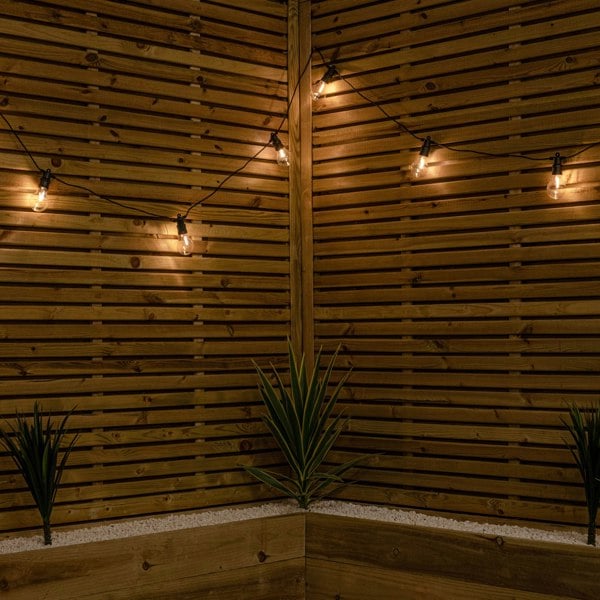 Samuel Alexander Set of 10 Indoor Outdoor Connectable Festoon Lights with Warm White LEDs