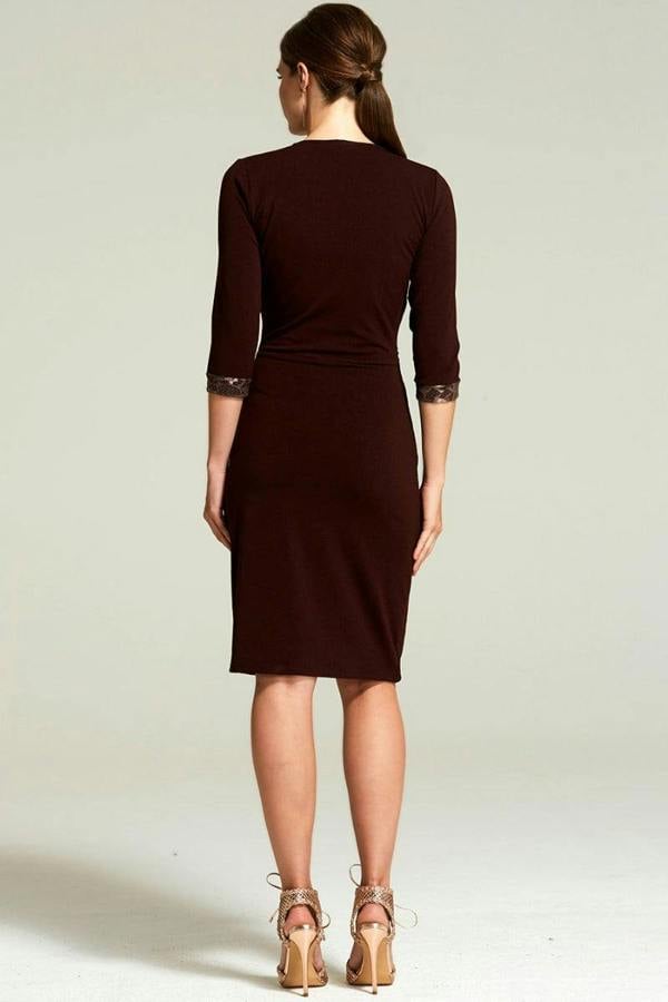 HotSquash Lace Detail Jersey Wrap Dress