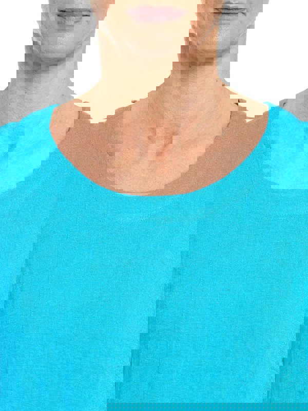 PennyPlain Asymmetric Hem Top - Lagoon