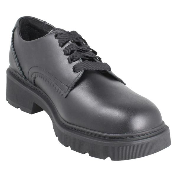 Clarks Girls Clarks Scalloped Edge Chunky Sole School Shoes Eris Pure