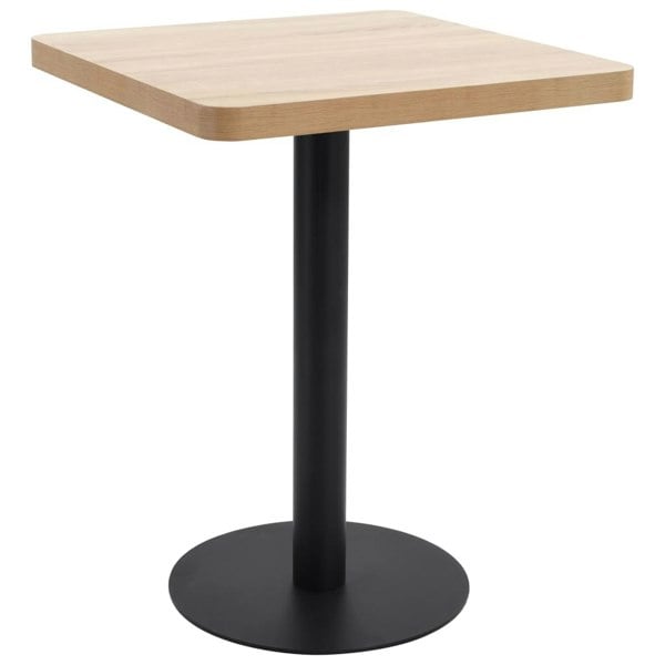 Berkfield Bistro Table Light Brown 60X60 cm MDF