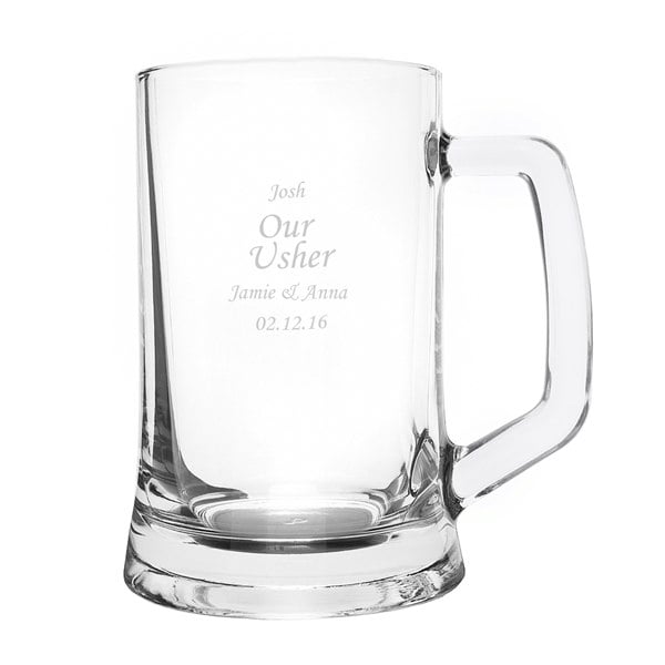 Personalised Memento Company Engraved Personalised Glass Pint Stern Tankard