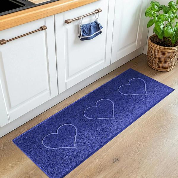 Nicoman Embossed Triple Heart Runner and Entrance Mat - Multiple Colours