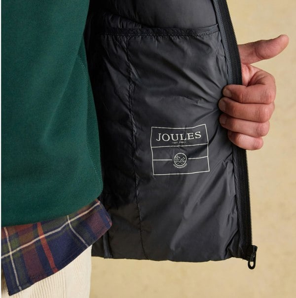 Joules GARRETT Mens Showerproof Padded Jacket Black