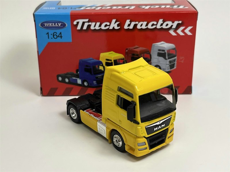 Welly Man TGX XXL Yellow 1:64 Scale Welly Truck Tractor 68010S