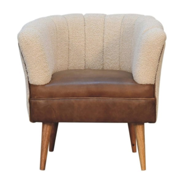 Artisan Furniture Boucle Cream Buffalo Armchair