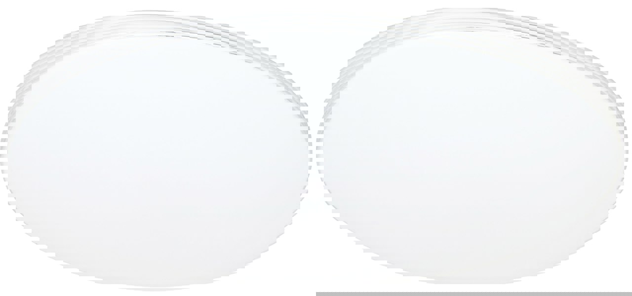 Milagro Ceiling Lamp Siena 72W LED 550 mm Stylish White And Chrome Circular Design Dimmable Including Remote Control