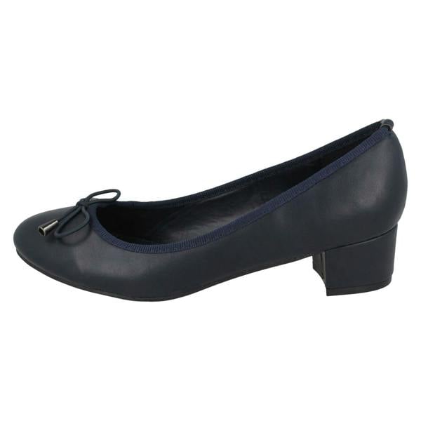 Spot On Ladies Spot On Mid Heel Court Shoes F9814