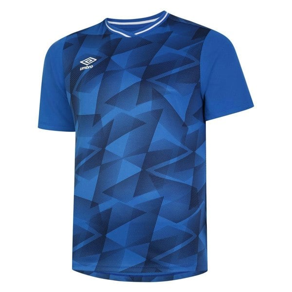 Umbro Mens Triassic Logo Short-Sleeved Jersey - Royal Blue/Dark Navy