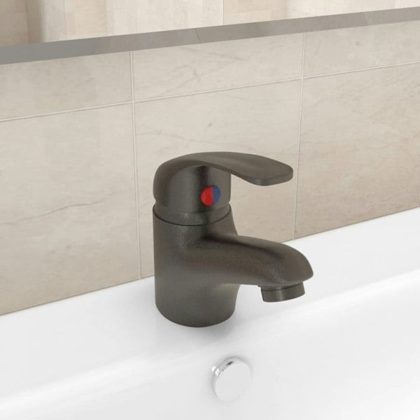 Berkfield Basin Mixer Tap Grey 13x10 cm