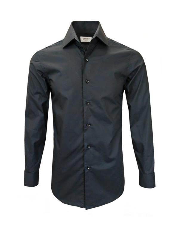 Plain Black Slim Fit Shirt
