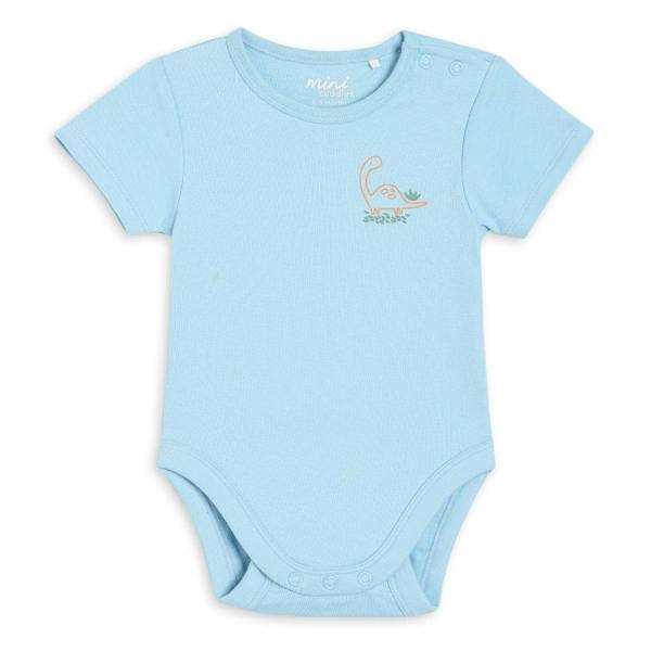 Mini Cuddles Baby Boys 3pk Dinosaur Print Bodysuits, Multicolour