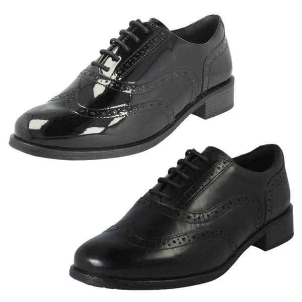 Clarks Ladies Clarks Lace Up Smart Brogue Shoes Havisham Oak