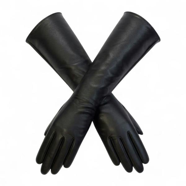 Infinity Leather Womens Long Italian Leather Winter Soft Wool Lining Gloves