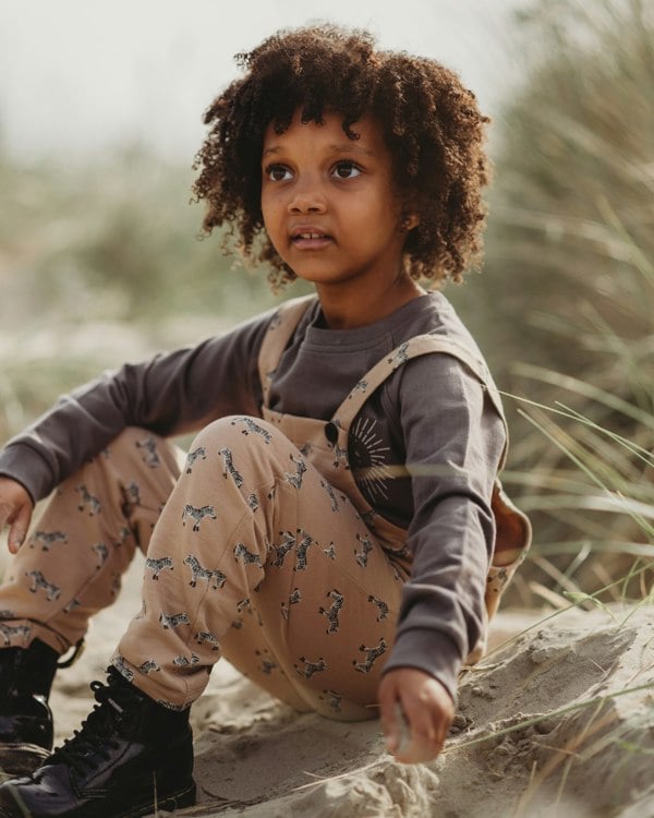 Beige Zebra Print Dungarees - image 3