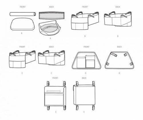 Simplicity Sewing Pattern 9725, Accessories, Bags One Size - Intermediate