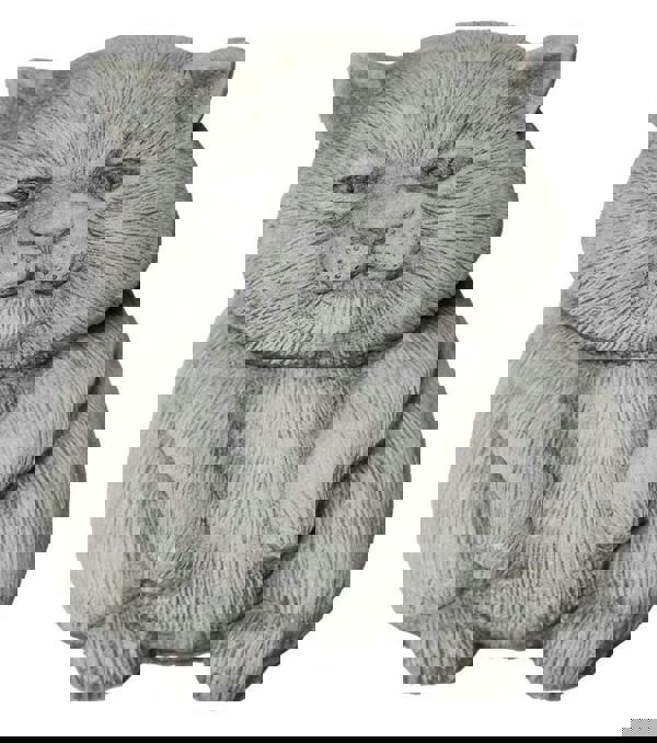 Stone Cast Happy Cat Garden Statue Ornament and Decor