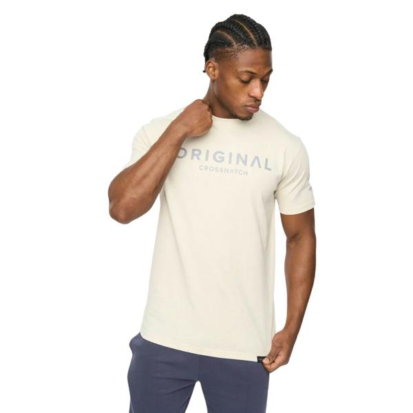 Crosshatch Mens Bardon Cotton T-Shirt - Neutral - 